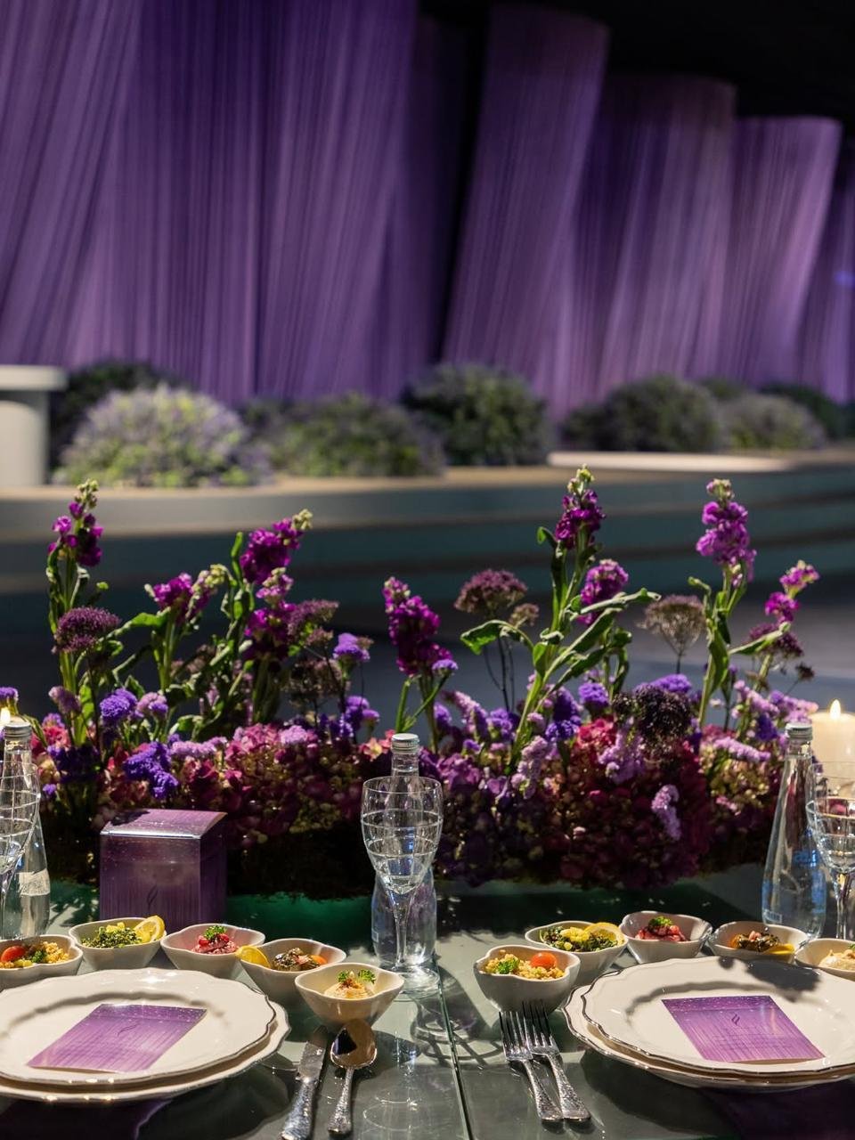 Crystal & Floral Table Runner - Fun Event UAE